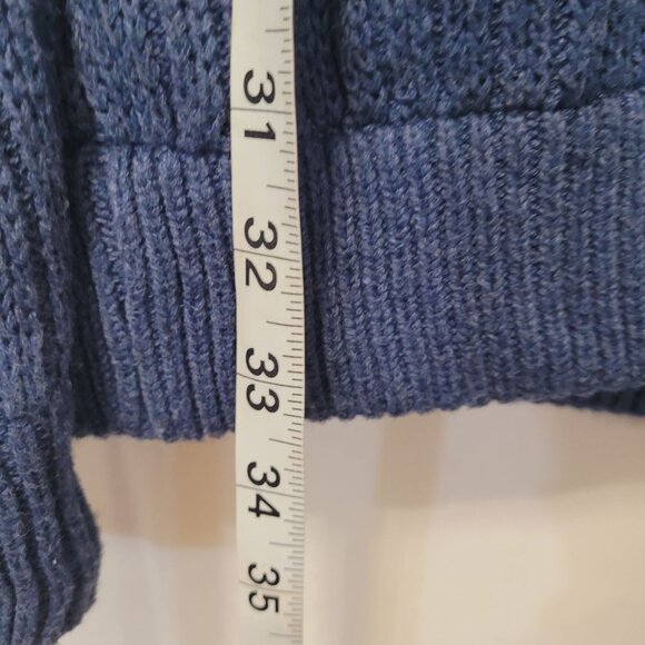 Duluth Trading Co Men's Brigadier Shawl Collar Sweater L Tall Blue Preppy - Picture 15 of 15